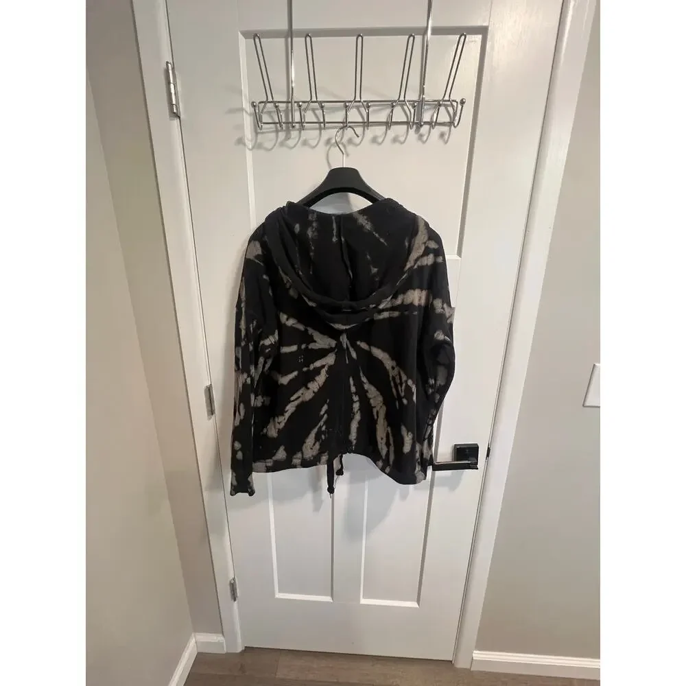 Ocean Drive‎ Black/Grey Womens Tie Dye Hooded Sweatshirt Size M Grunge - Picture 5 of 6